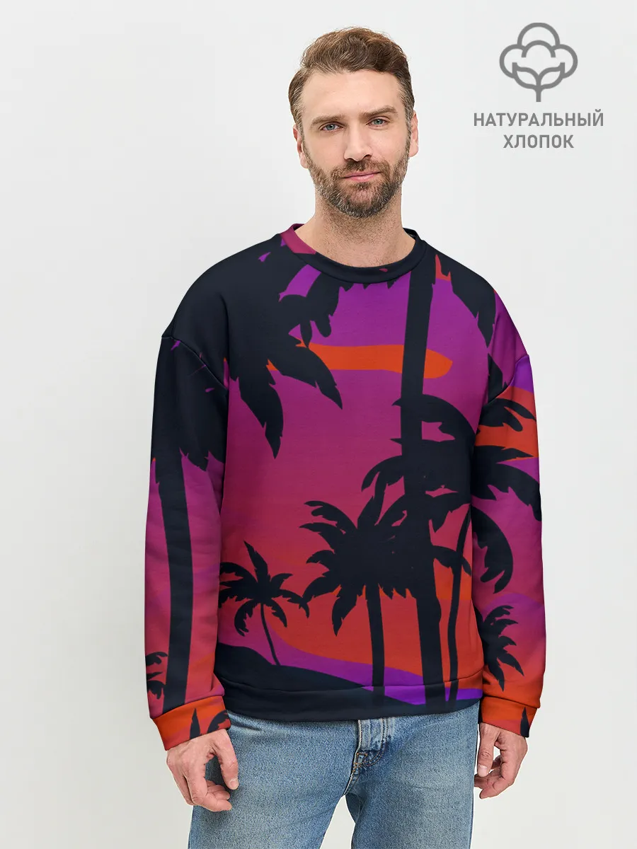 Мужской свитшот базовый / Тропический пляж