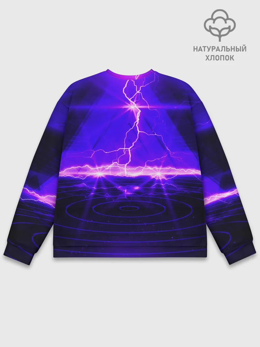 Мужской свитшот базовый / НЕОНОВЫЕ МОЛНИИ