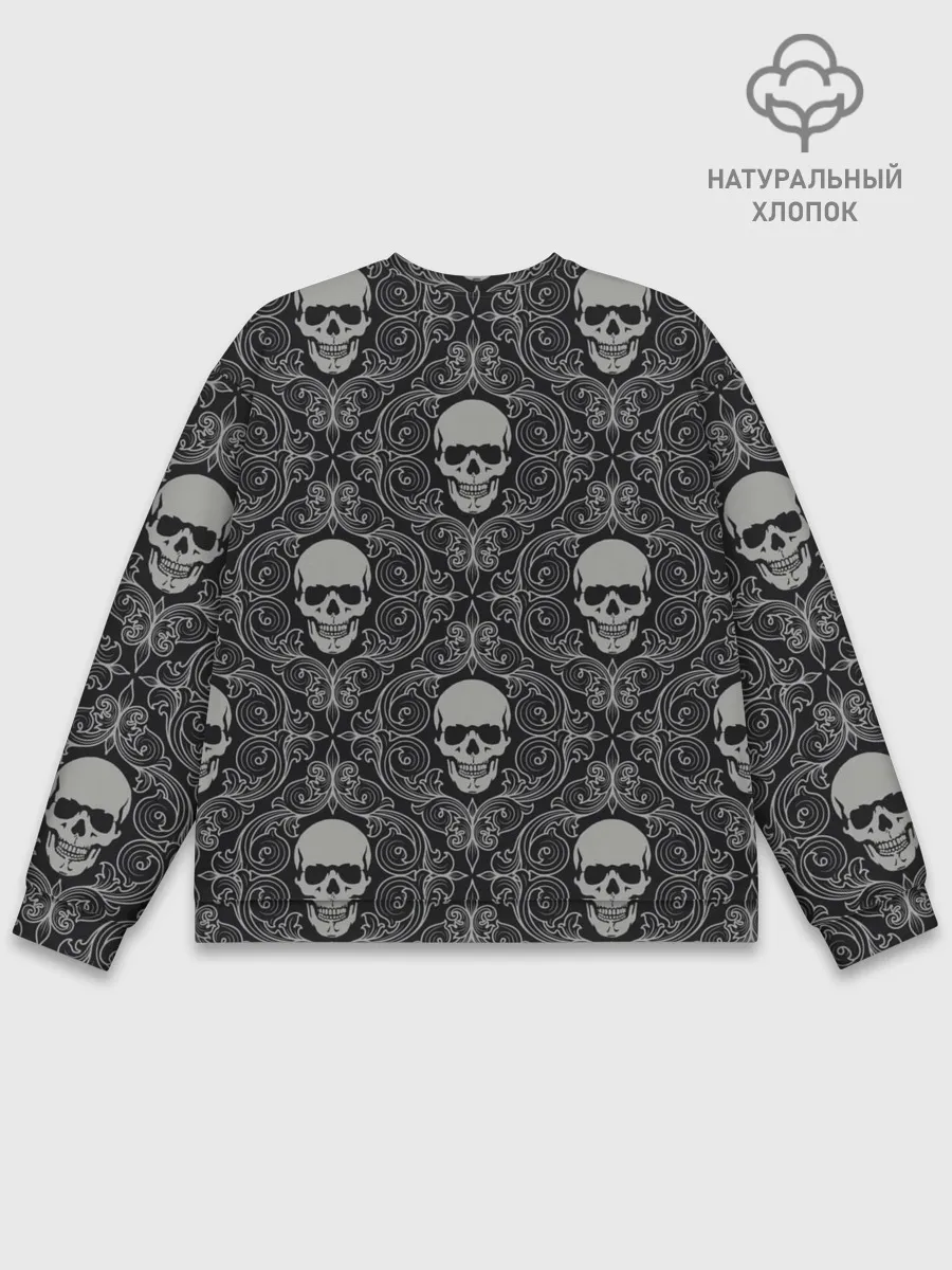 Мужской свитшот базовый / Орнамент Черепа