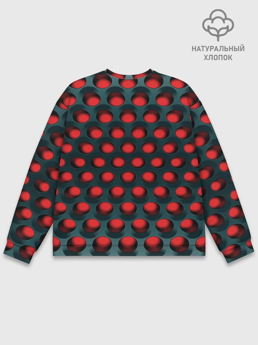 Мужской свитшот базовый / Раскалённый красный 3Д