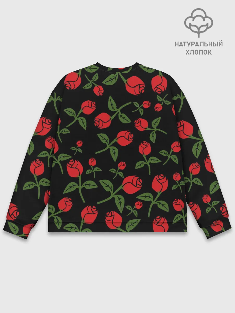 Мужской свитшот базовый / Skull | Roses