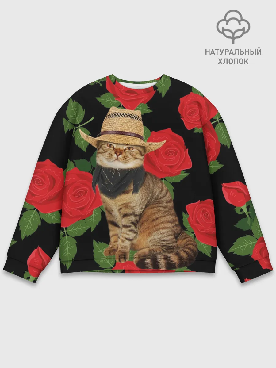 Мужской свитшот базовый / Мачо Котик | Ковбой