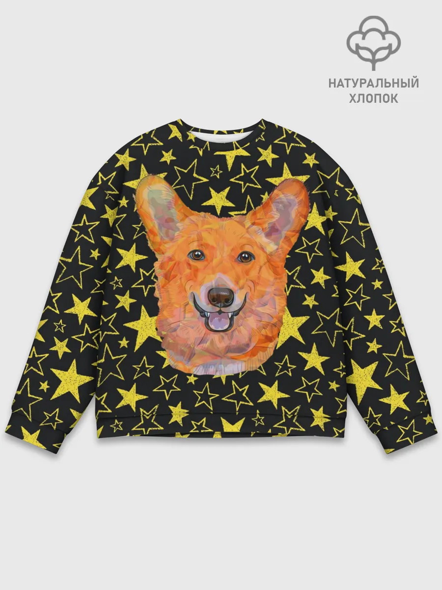Мужской свитшот базовый / Corgi | Stars