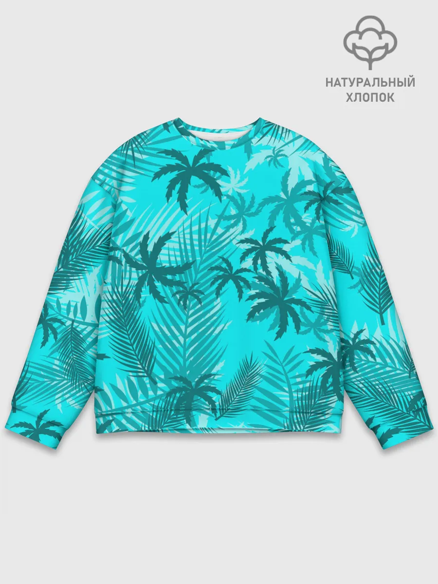 Мужской свитшот базовый / НЕОНОВЫЕ ПАЛЬМЫ