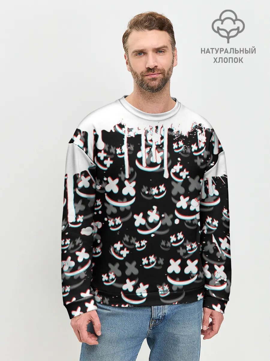 Мужской свитшот базовый / MARSHMELLO GLITCH