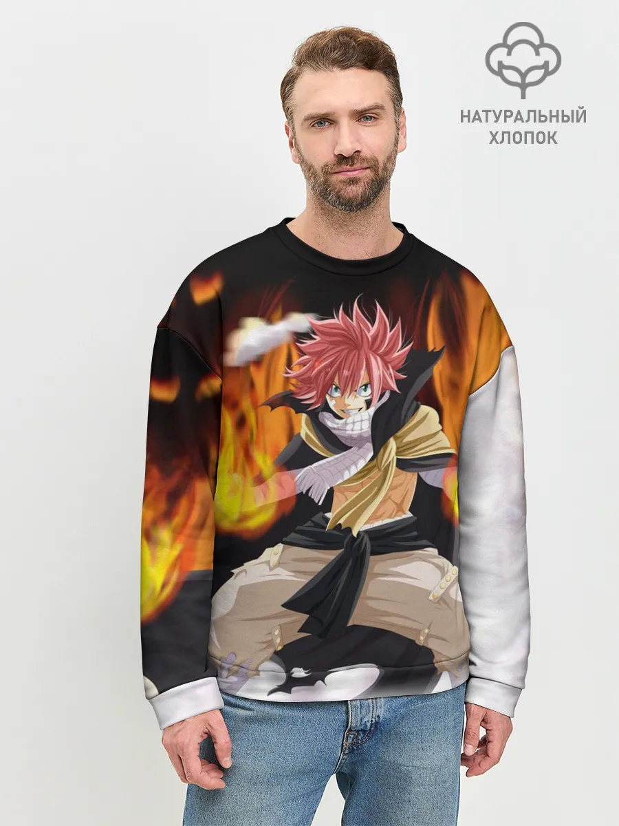 Мужской свитшот базовый / Fairy Tail воинственный Нацу