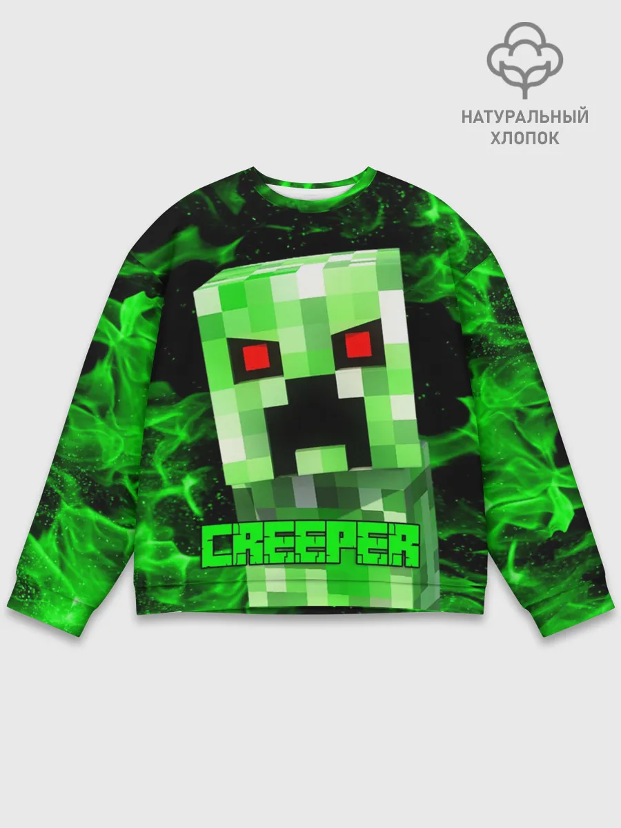 Мужской свитшот базовый / MINECRAFT CREEPER