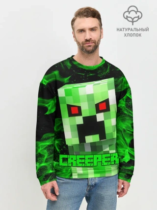 Мужской свитшот базовый / MINECRAFT CREEPER