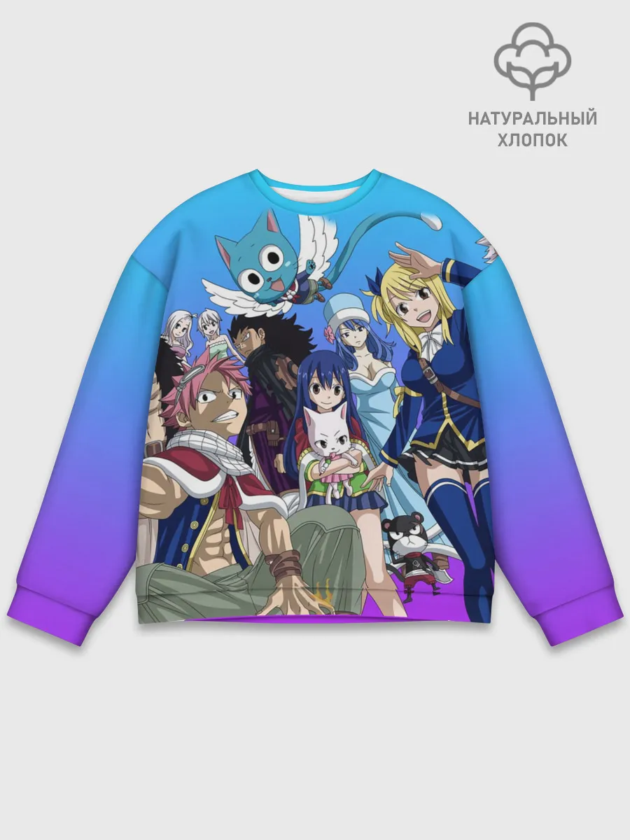 Мужской свитшот базовый / All heroes of Fairy Tail