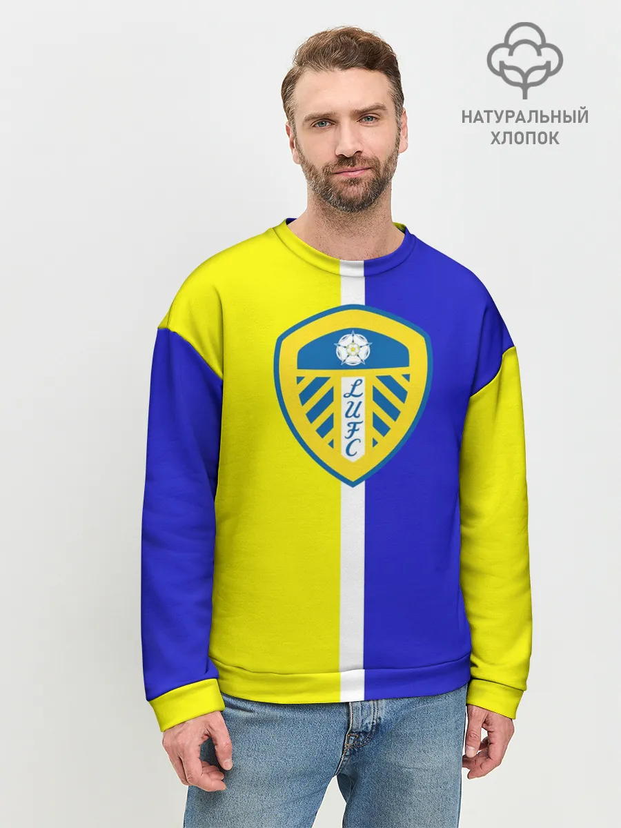 Мужской свитшот базовый / Лидс Юнайтед 3D