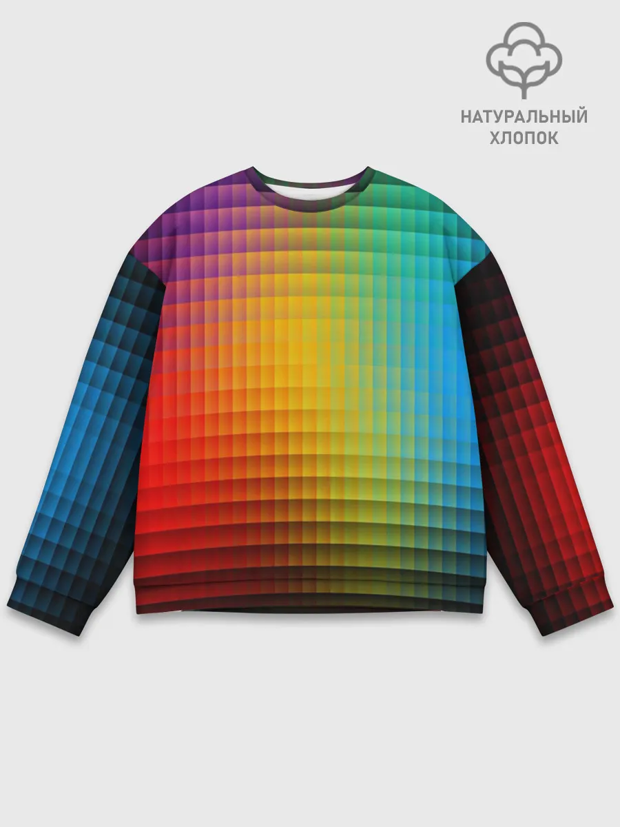 Мужской свитшот базовый / Радужный градиент