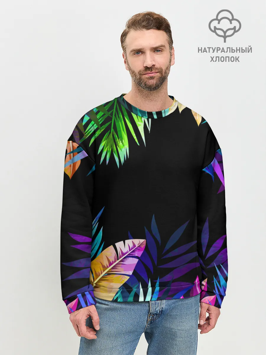 Мужской свитшот базовый / Тропическая Ночь