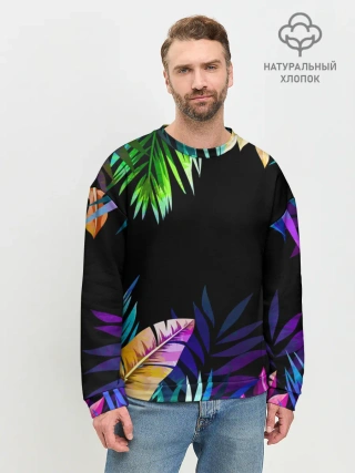 Мужской свитшот базовый / Тропическая Ночь