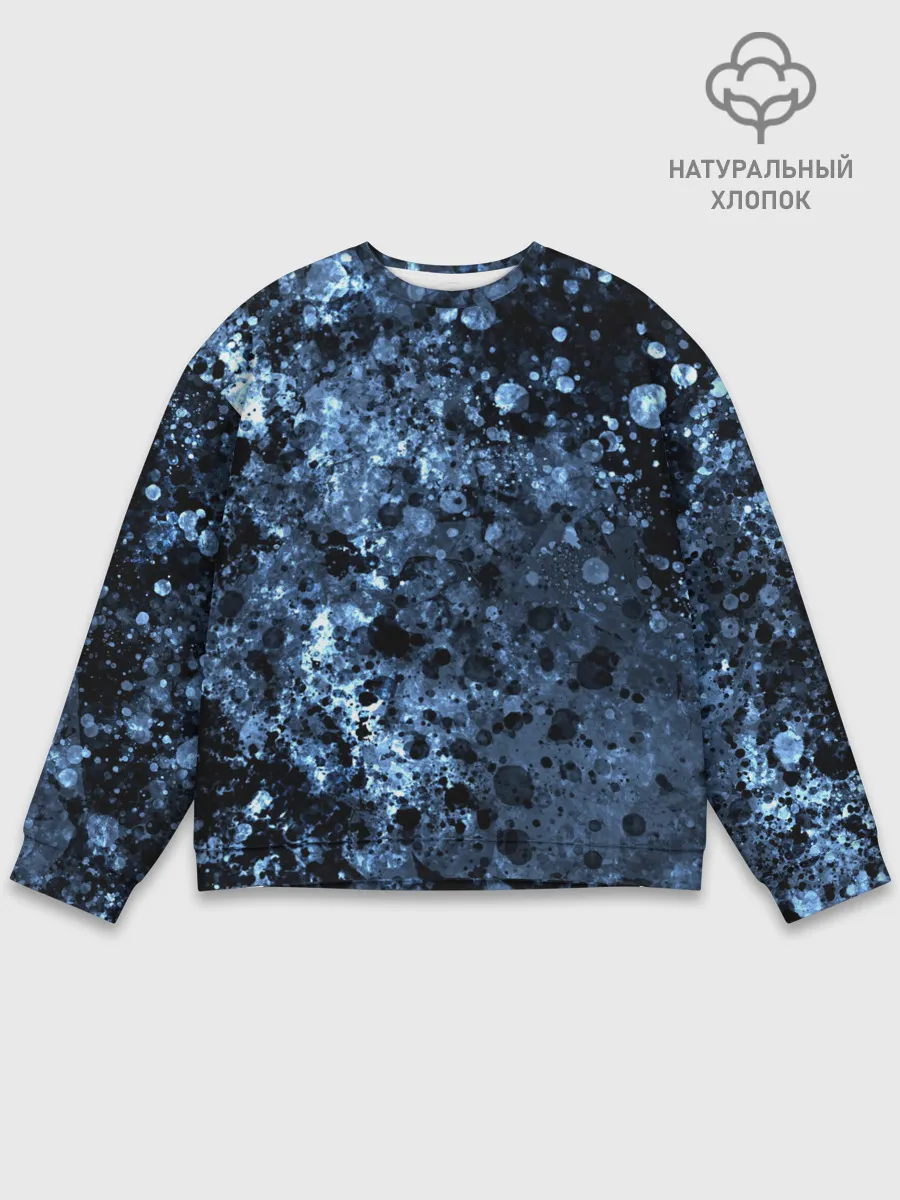 Мужской свитшот базовый / абстракция жидкость