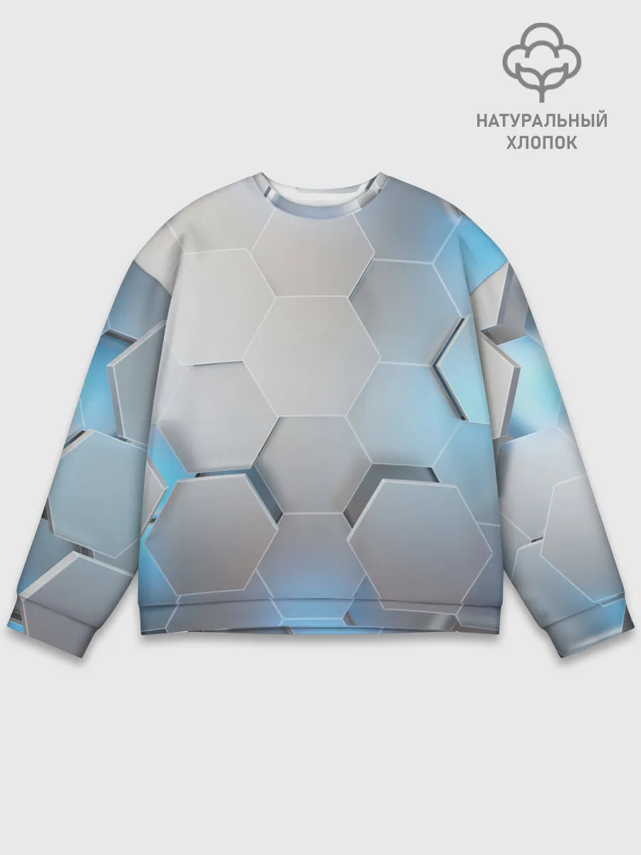 Мужской свитшот базовый / 3D соты