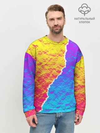 Мужской свитшот базовый / Цветные переливы