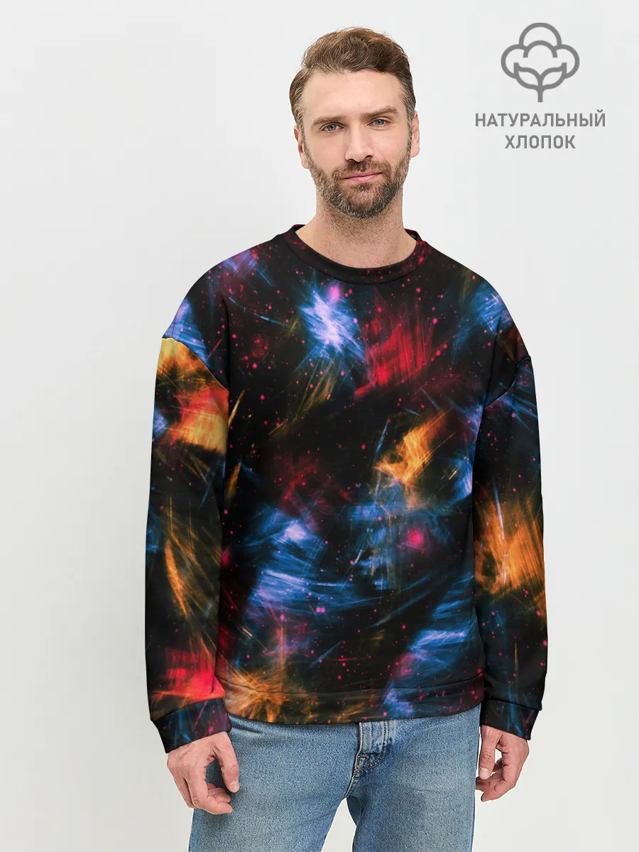 Мужской свитшот базовый / КОСМИЧЕСКИЕ ВОЛНЫ