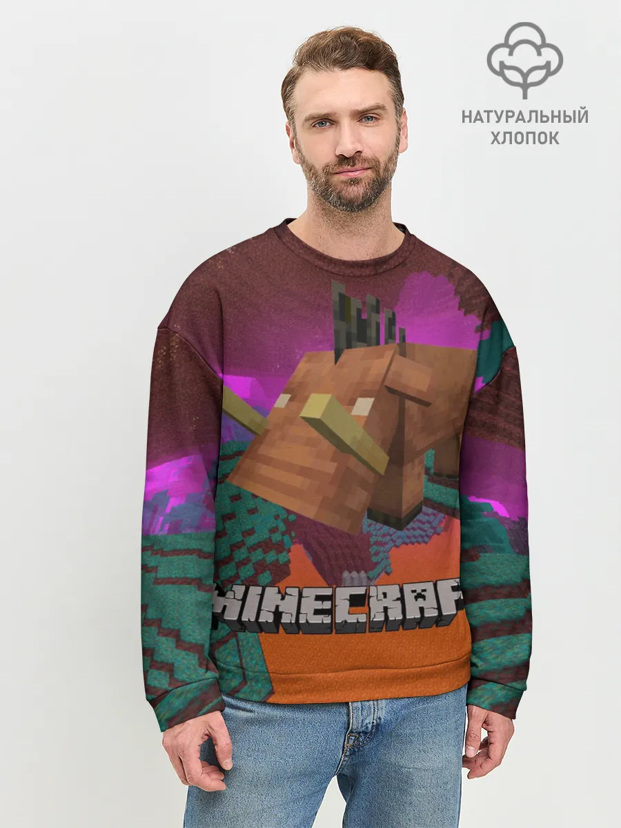 Мужской свитшот базовый / Майнкрафт | Minecraft Hoglin