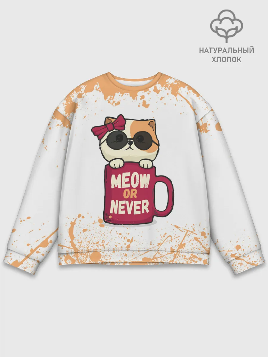 Мужской свитшот базовый / МИЛЫЙ КОТЕНОК | CUTE KITTEN