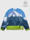 Мужской свитшот базовый / Горы пейзаж природа вектор