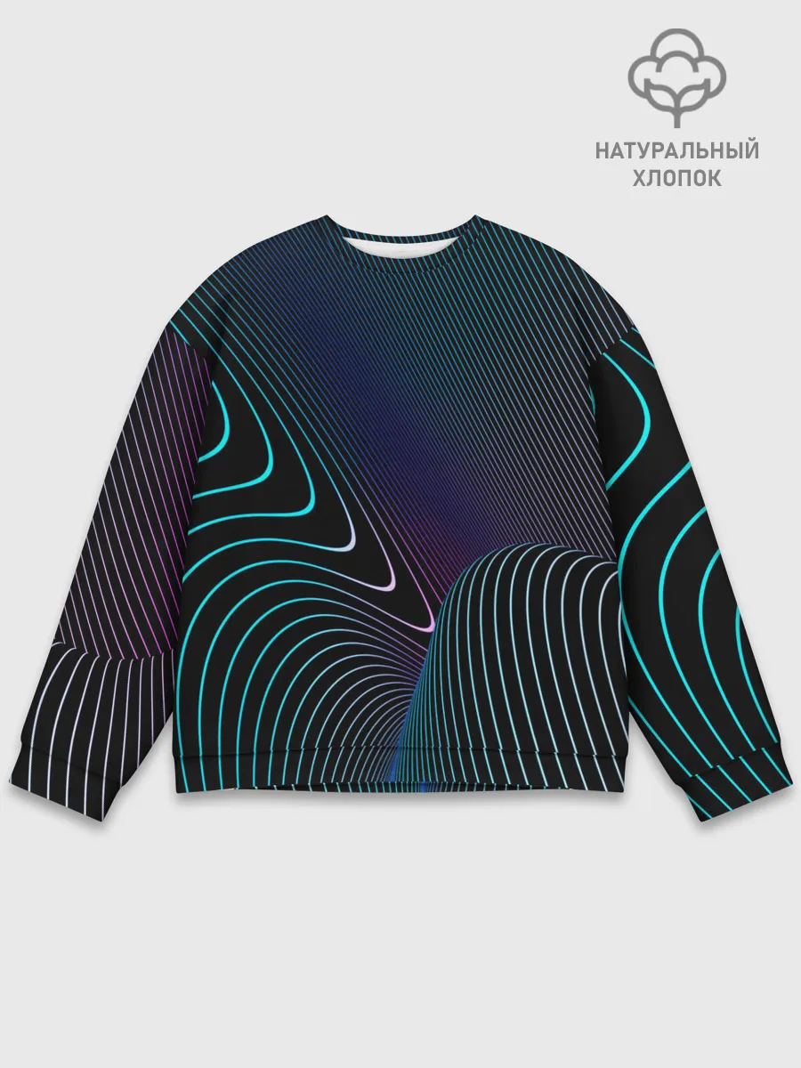 Мужской свитшот базовый / НЕОН STRIPES