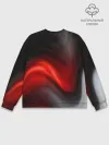 Мужской свитшот базовый / BLACK RED WAVES | АБСТРАКЦИЯ
