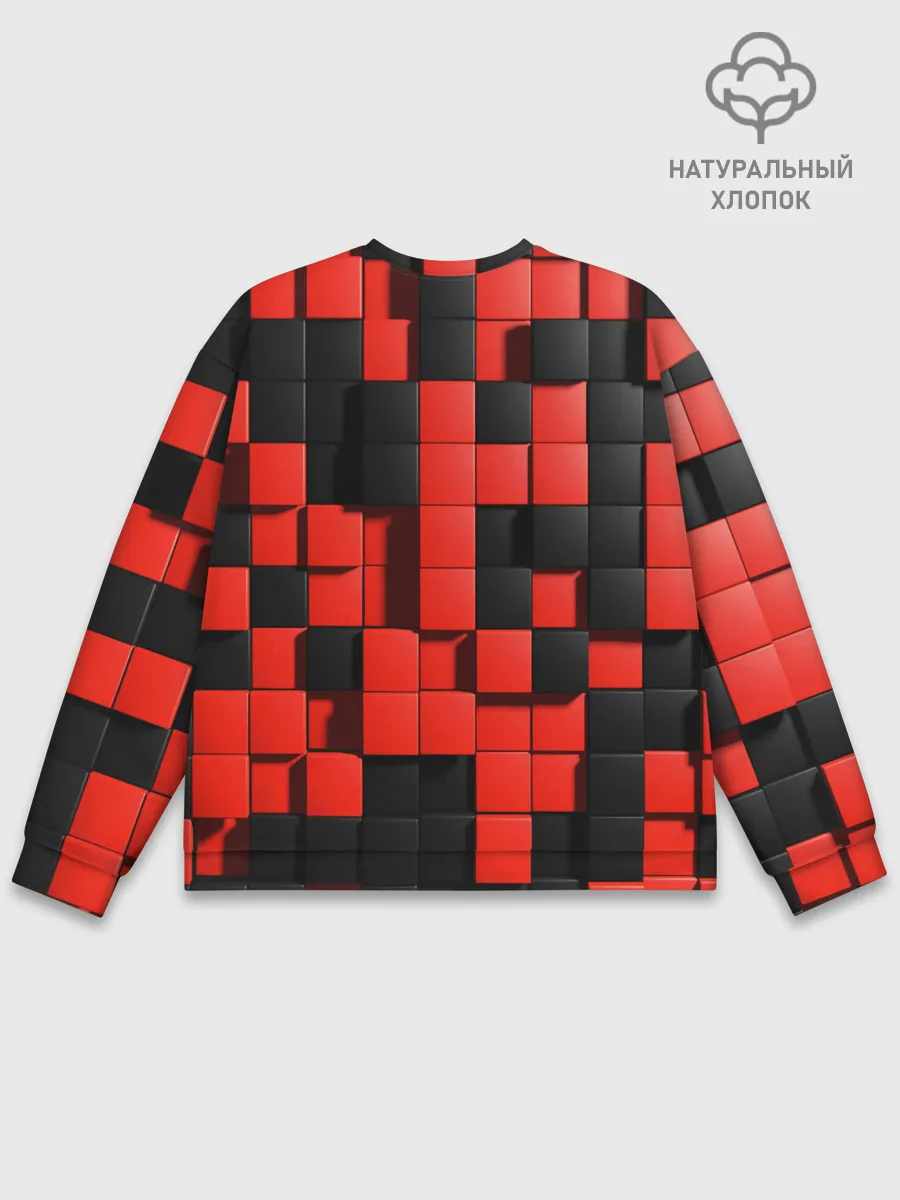 Мужской свитшот базовый / КУБИКИ 3D