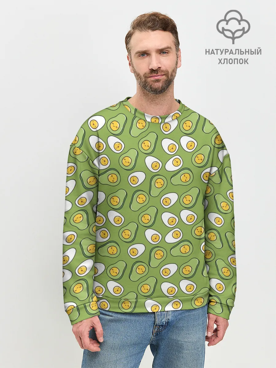 Мужской свитшот базовый / Avocado and Eggs