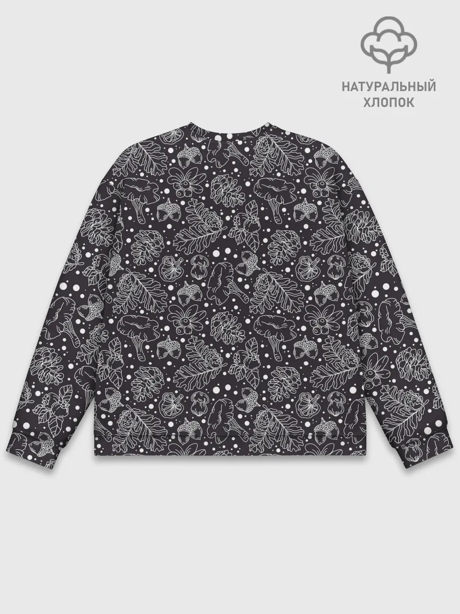 Мужской свитшот базовый / Паттерн «Ночной лес»