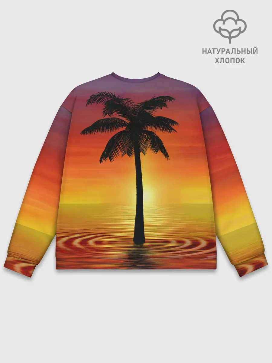 Мужской свитшот базовый / ТРОПИЧЕСКИЕ ПАЛЬМЫ.