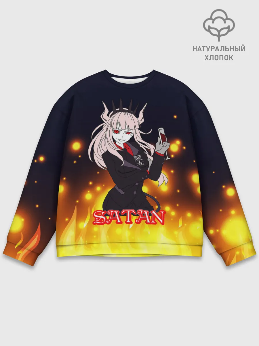 Мужской свитшот базовый / Helltaker Satan Girl