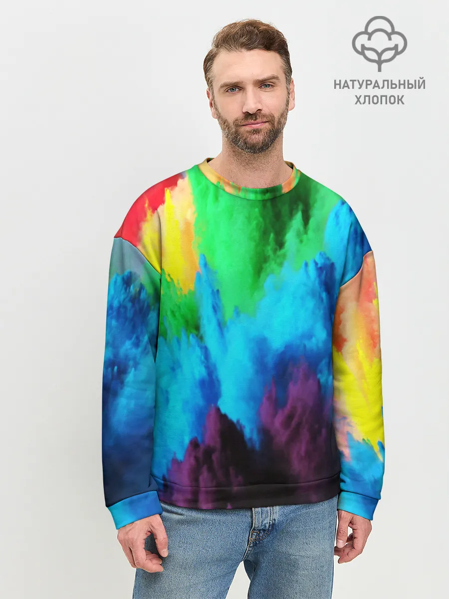 Мужской свитшот базовый / РАЗНОЦВЕТНЫЕ КРАСКИ