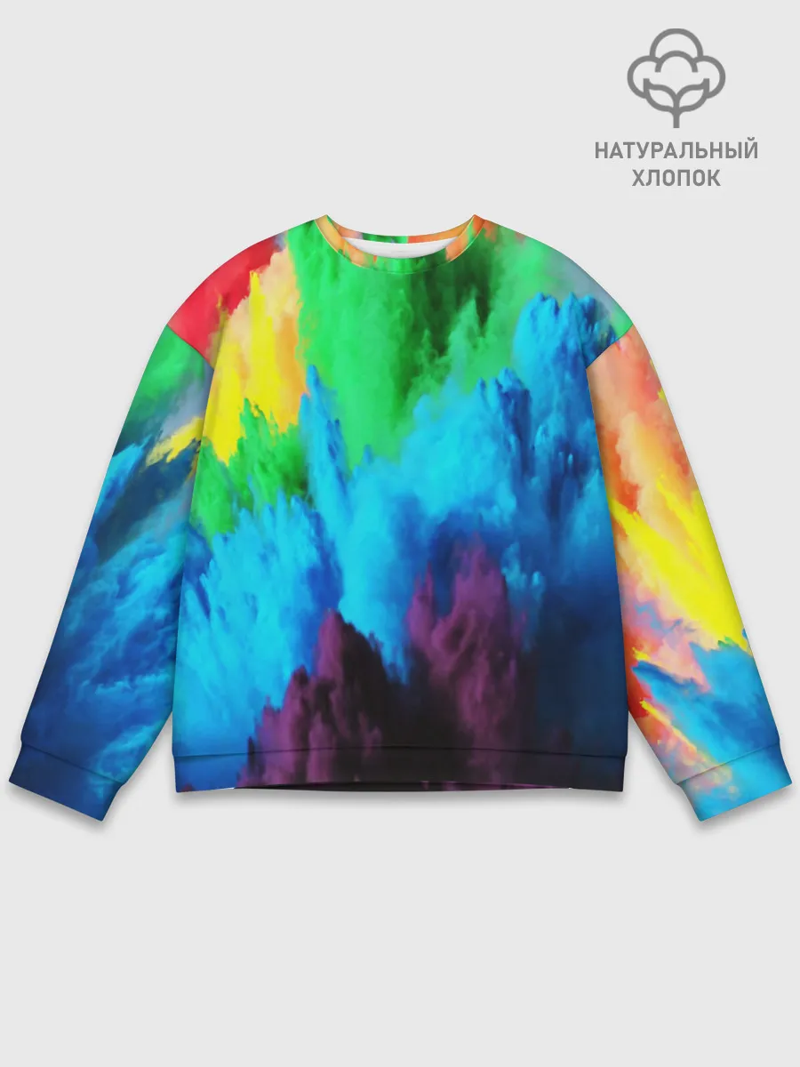 Мужской свитшот базовый / РАЗНОЦВЕТНЫЕ КРАСКИ