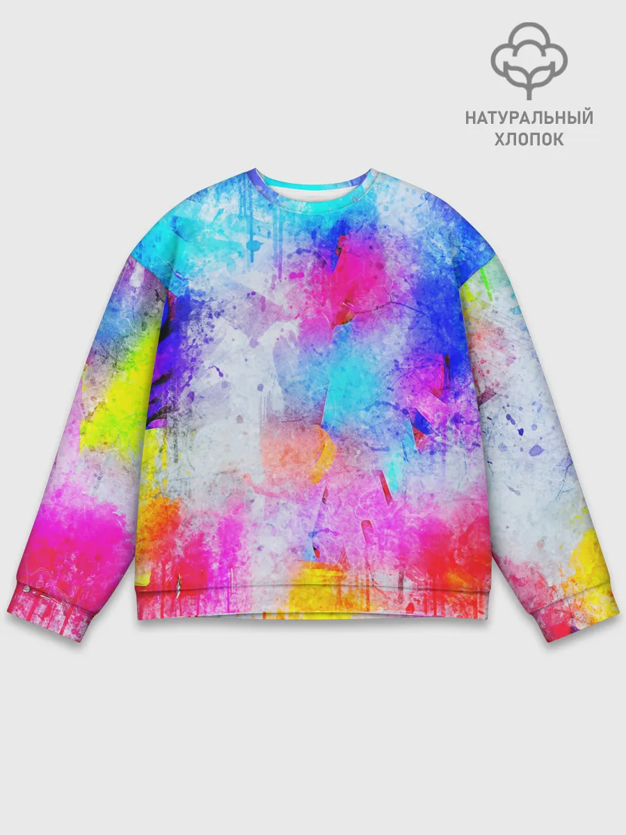 Мужской свитшот базовый / НЕОНОВЫЕ ПОТЕРТОСТИ