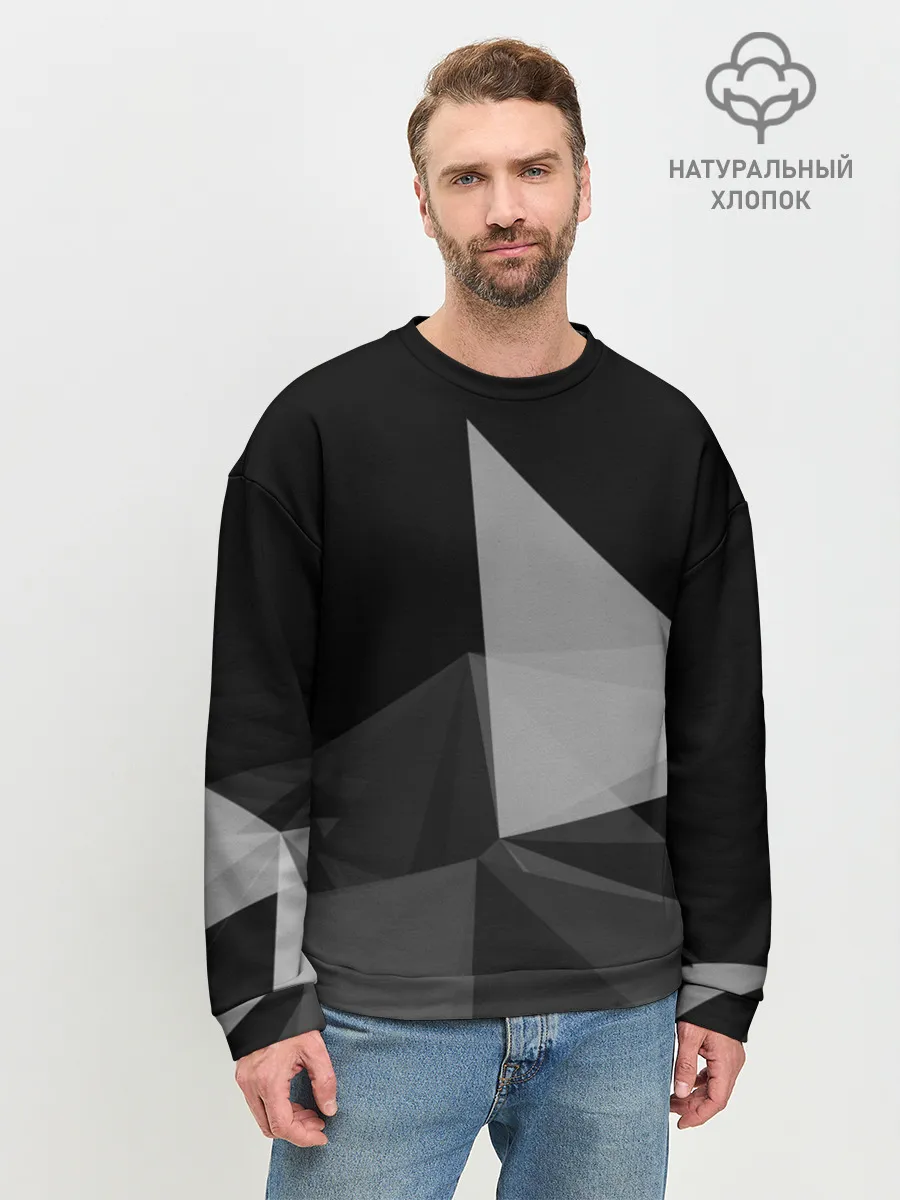 Мужской свитшот базовый / Camo - Black & White