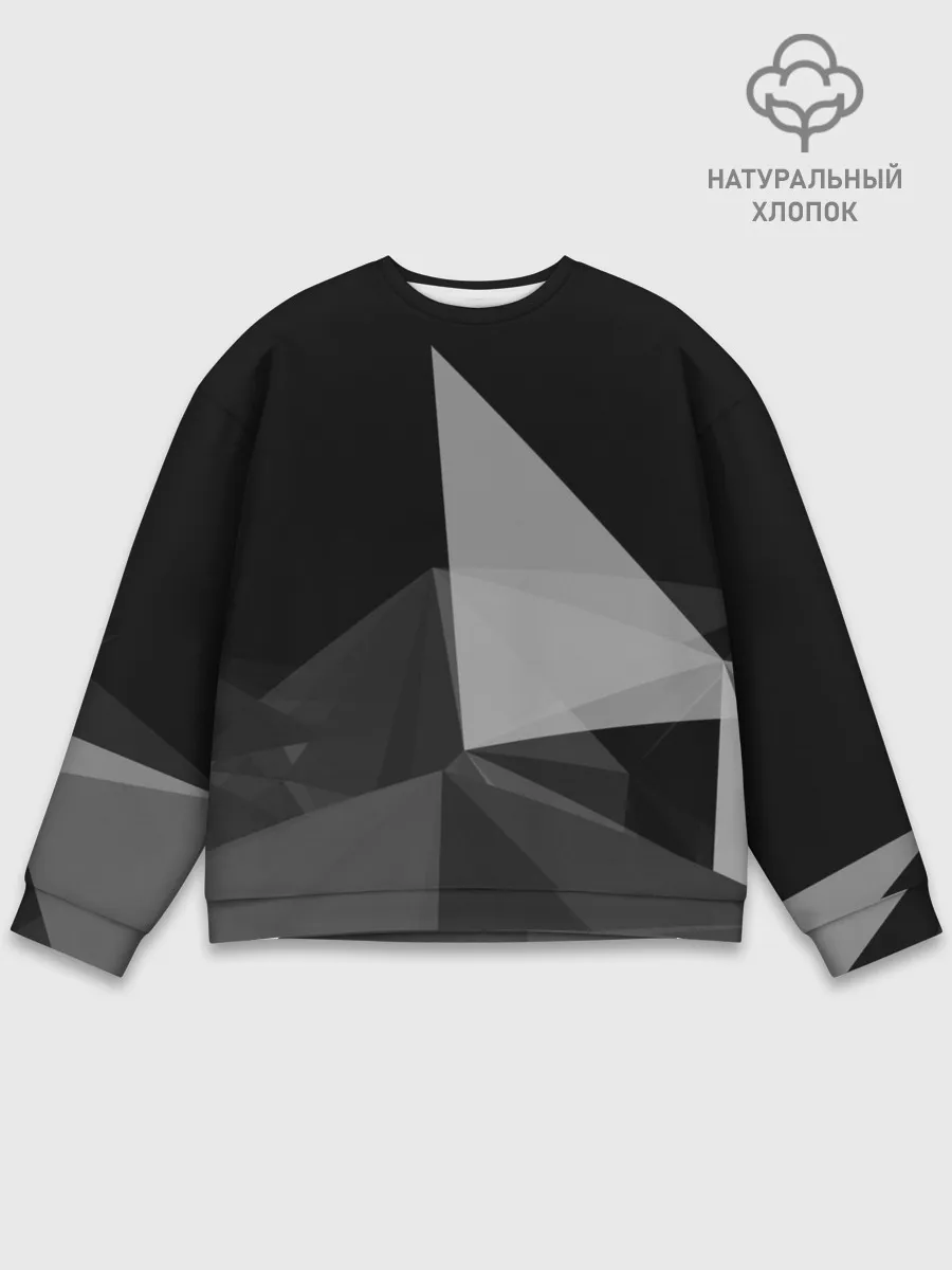 Мужской свитшот базовый / Camo - Black & White