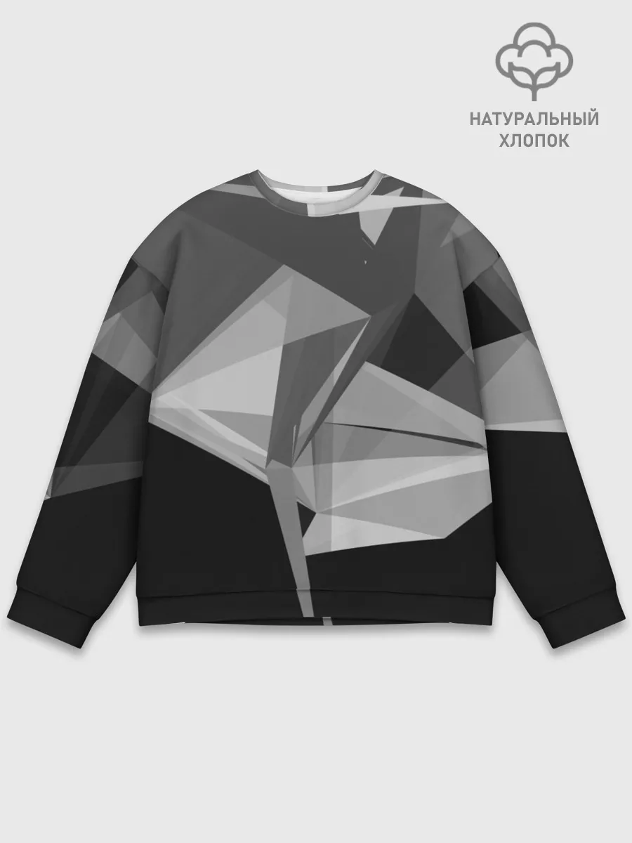 Мужской свитшот базовый / Camo - Black & White