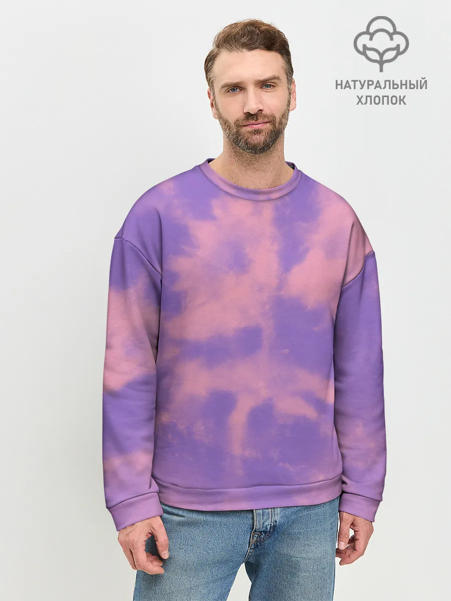 Мужской свитшот базовый / Фиолетовый ТАЙ ДАЙ