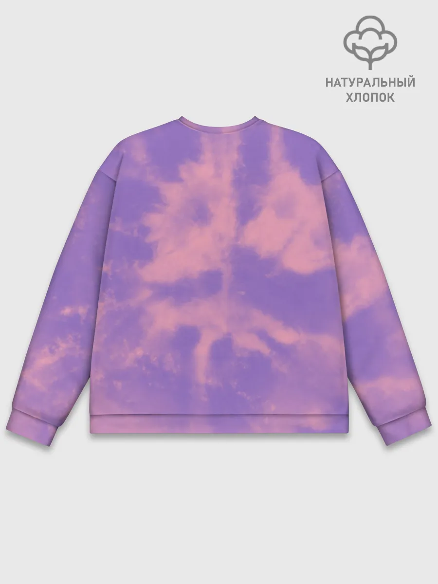Мужской свитшот базовый / Фиолетовый ТАЙ ДАЙ