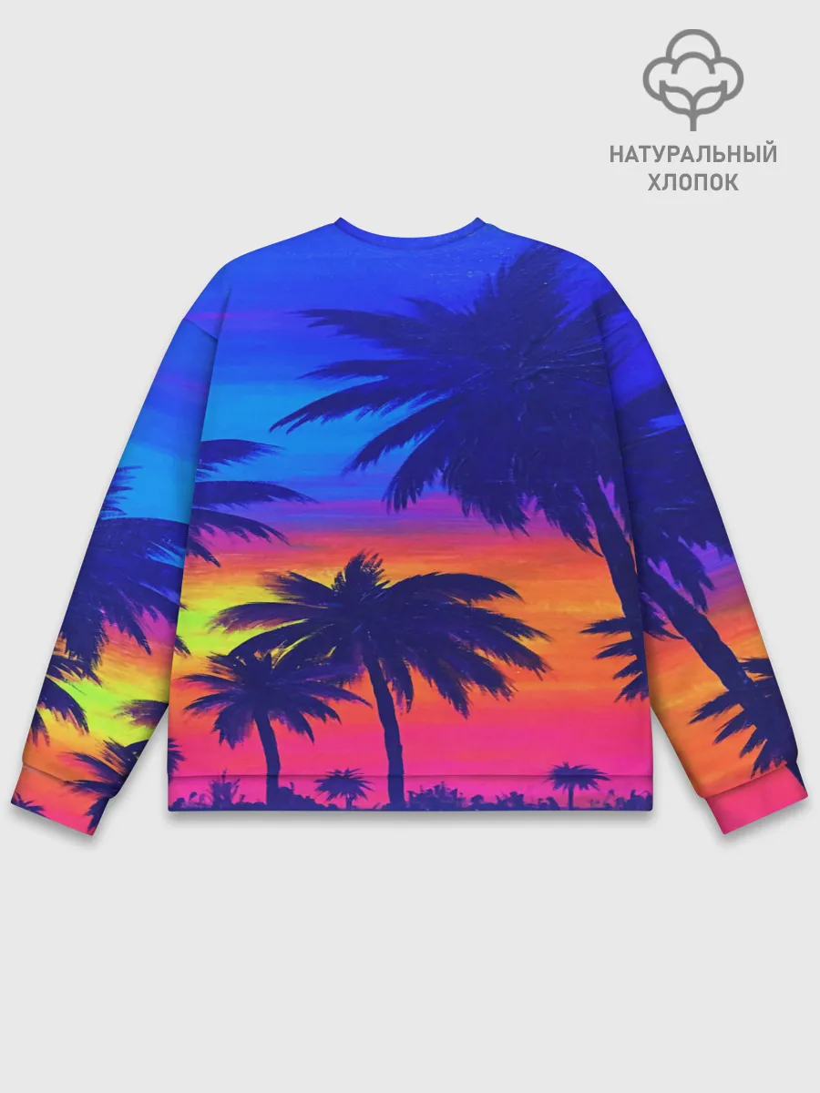 Мужской свитшот базовый / ТРОПИКИ НЕОН