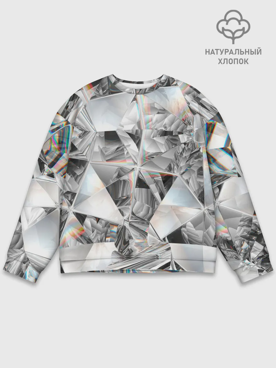 Мужской свитшот базовый / зеркальный калейдоскоп