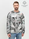 Мужской свитшот базовый / зеркальный калейдоскоп
