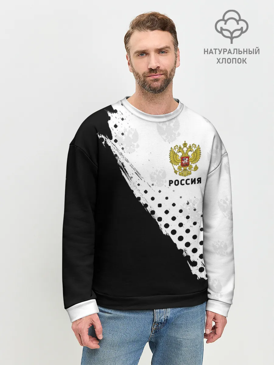 Мужской свитшот базовый / РОССИЯ / RUSSIA