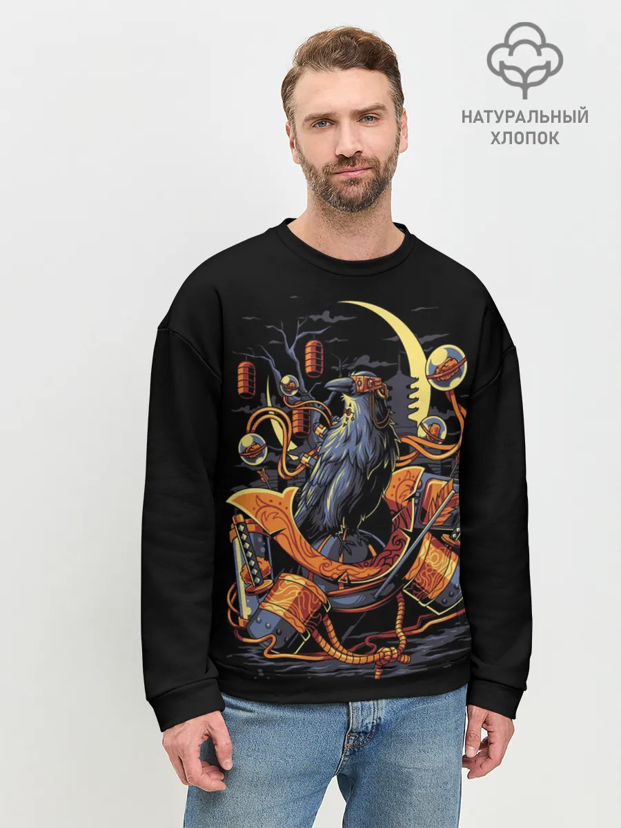 Мужской свитшот базовый / ВОРОН СТИМПАНК
