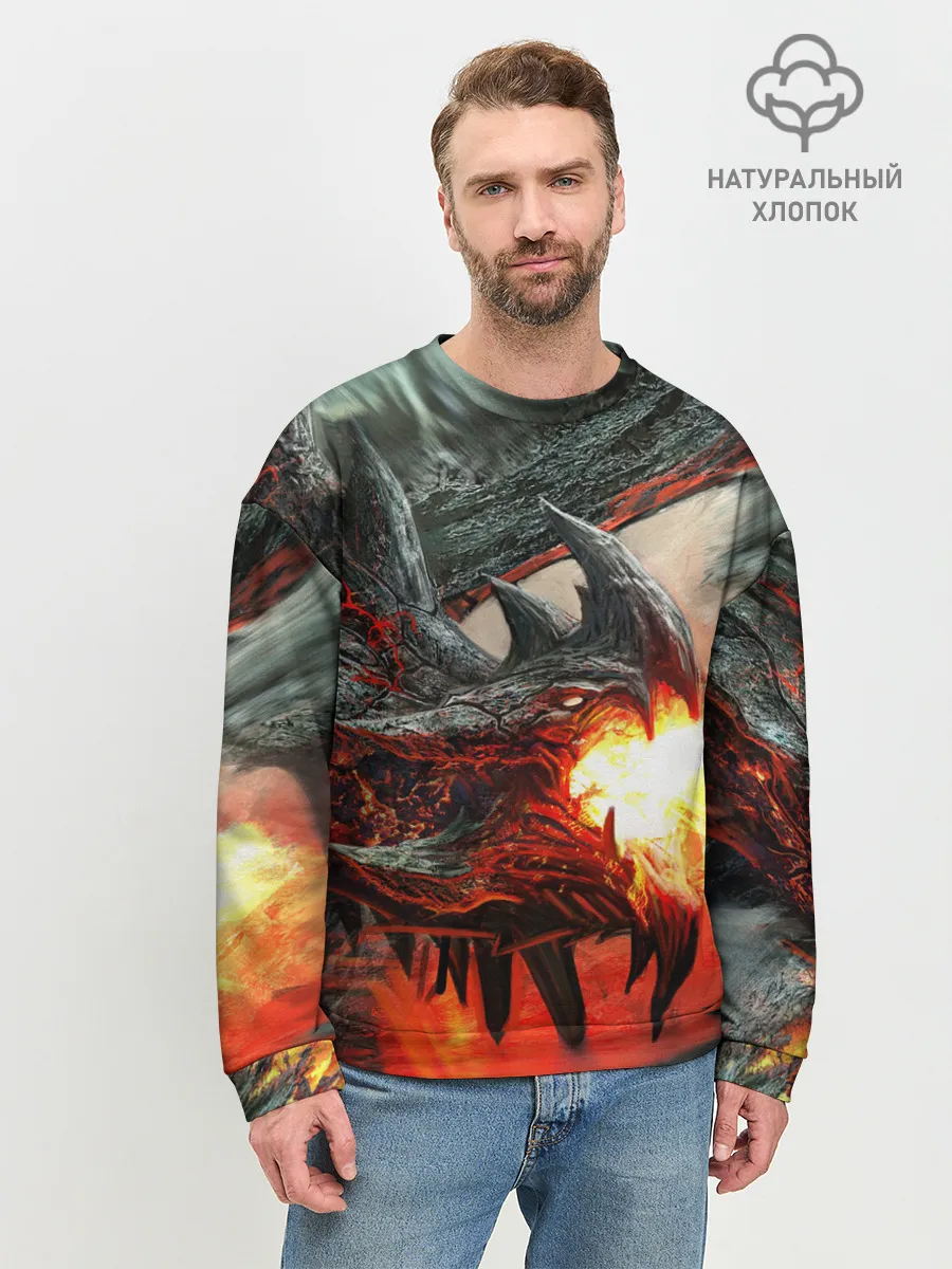 Мужской свитшот базовый / Дракон | Dragon