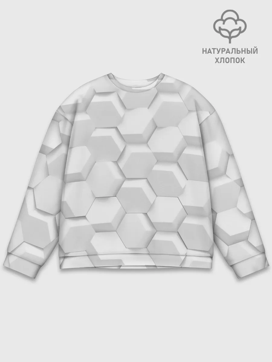Мужской свитшот базовый / 3D WHITE