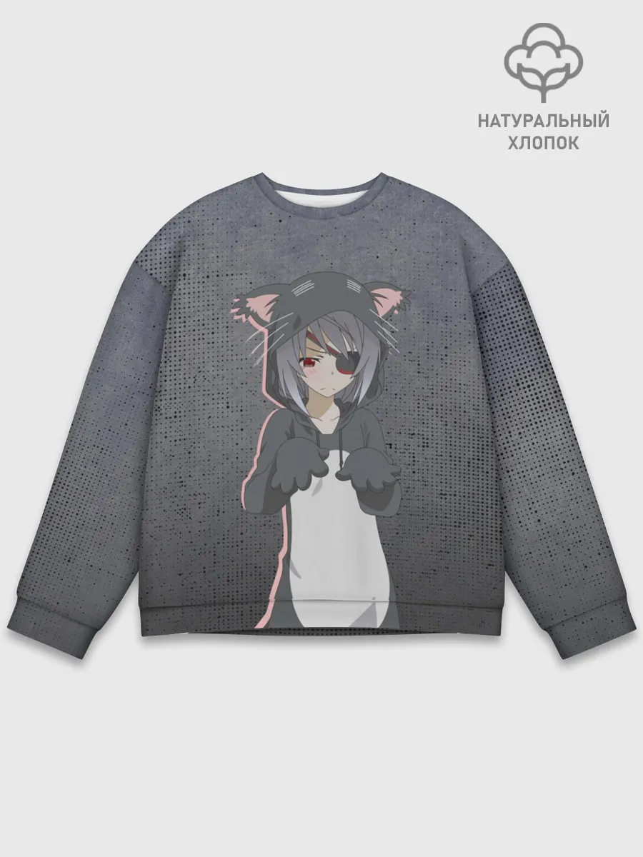 Мужской свитшот базовый / Catgirl sadness