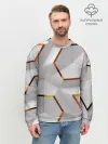 Мужской свитшот базовый / 3D абстракция Iron