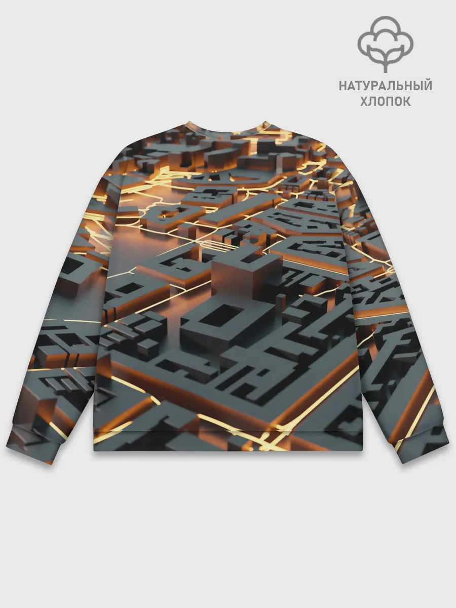 Мужской свитшот базовый / 3D абстрактная схема