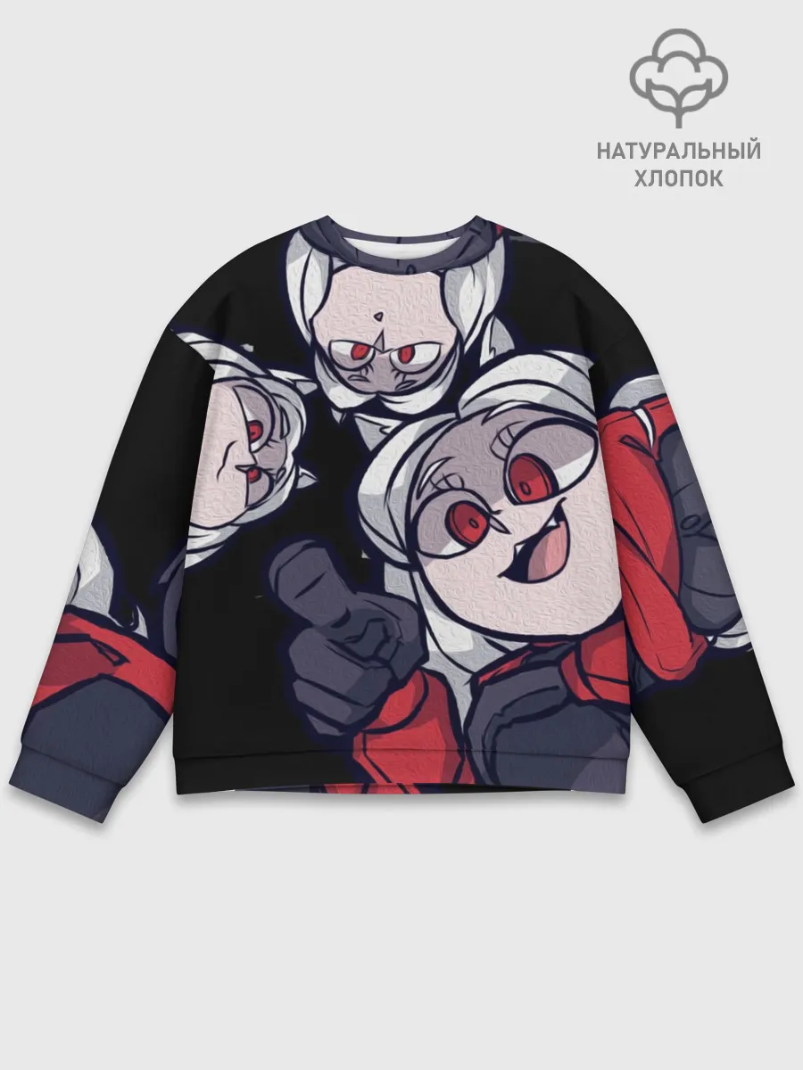 Мужской свитшот базовый / Мультяшные герои Helltaker